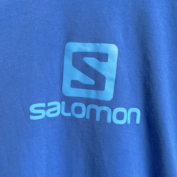 Men’s Salomon T shirt in royal blue with graphic logo - Picture 4 of 9